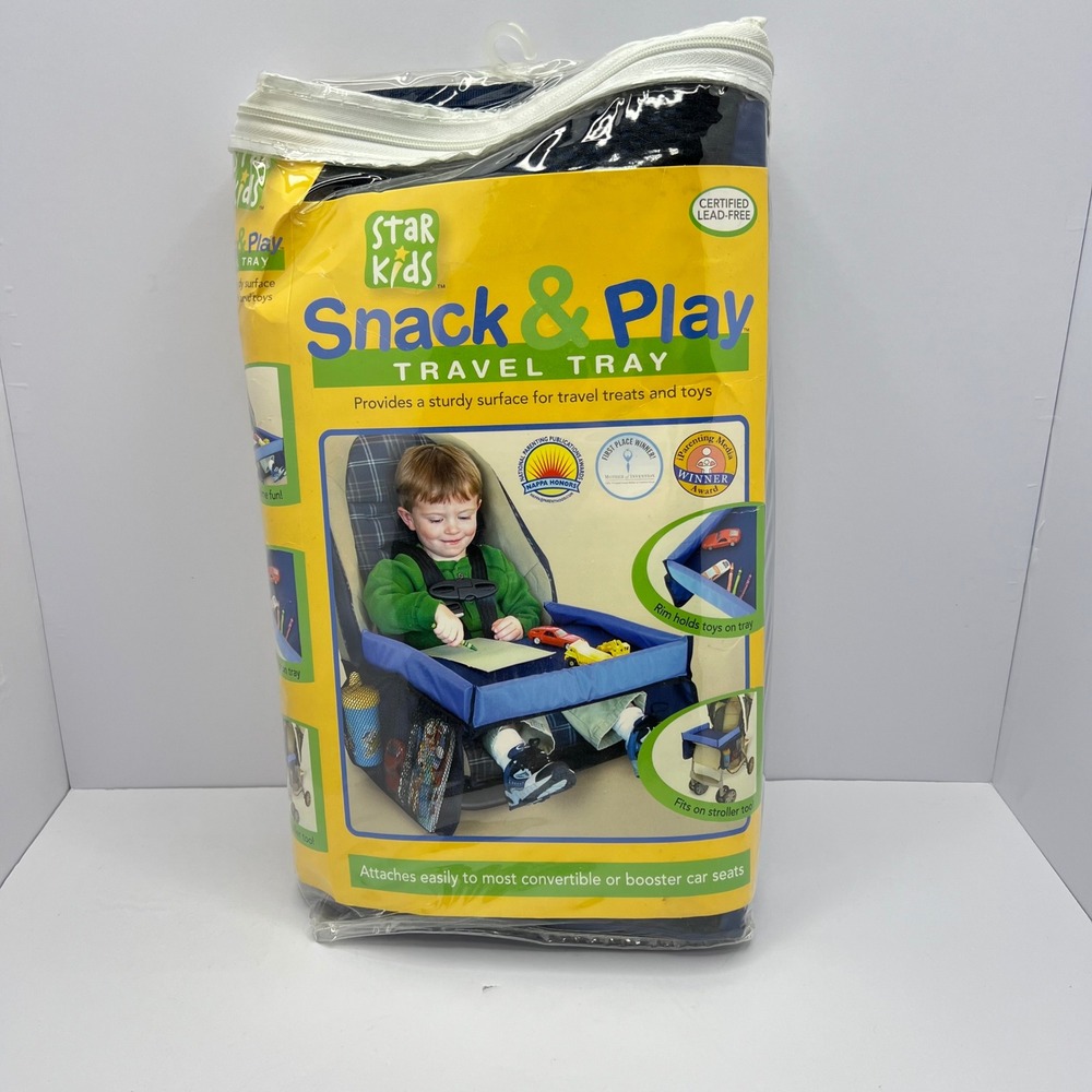 Star Kids Blue Snack & Play Travel Tray Car Seat Stroller Organizer‎ Road Trip
